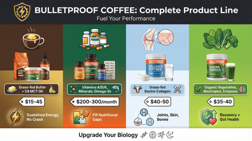 Bulletproof Coffee Review Product Line Infographic
