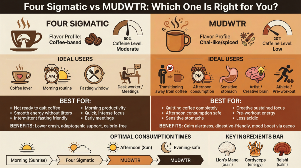 Four Sigmatic VS MUDWTR Ideal Users