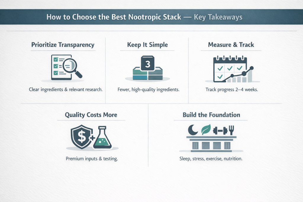 How to Choose the Best Nootropic Stack Infographic